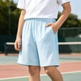 thumbnail image 2 of Girls Athletic Shorts Lightweight Quick Dry Running Shorts Unisex Elastic Waist Basketball Shorts with Pockets Summer Shorts 4-5 Years Boy Shorts, 2 of 6