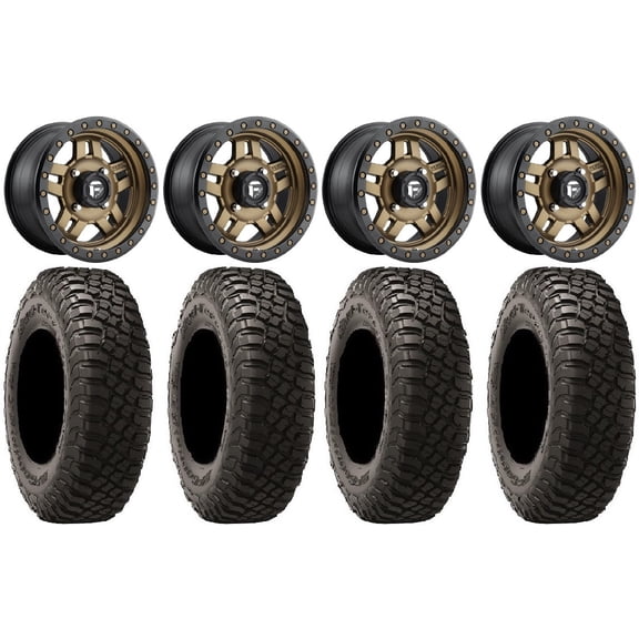 Fuel Anza Bronze 15" Wheels 32" BFG KM3 Tires Sportsman RZR Ranger
