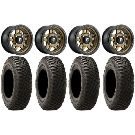 Fuel Anza Bronze 15 Wheels 32 BFG KM3 Tires Kawasaki Mule Pro FXT Fuel Anza Bronze 15 Wheels 32 BFG KM3 Tires Kawasaki Mule Pro FXT