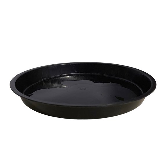 Round Flowerpot with Flat Rim and Base Tray for Succulent Planter with Water Catcher Dish
