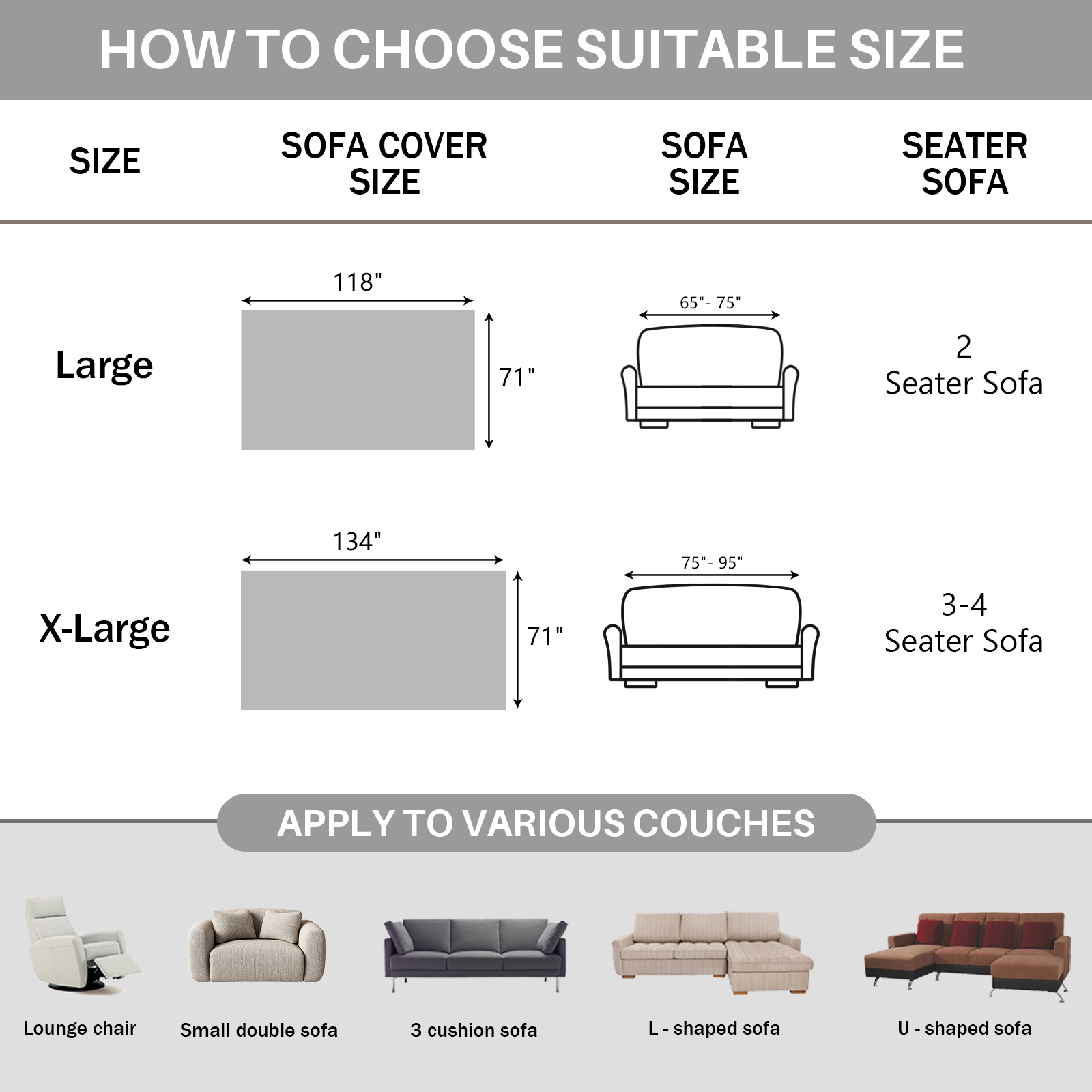 WOOW DEPOT Warm Faux Rabbit Fur Sofa Cover Machine Washable, Thick Throw Blanket L Shape Slipcover for 2 - 3 Cushion Couch, Light Gray 71"x118"