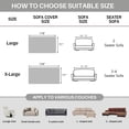 thumbnail image 6 of WOOW DEPOT Warm Faux Rabbit Fur Sofa Cover Machine Washable, Thick Throw Blanket L Shape Slipcover for 3 Cushion Couch, Light Gray 71"x134", 6 of 9