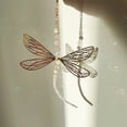 thumbnail image 2 of Stained Glass Suncatcher Dragonfly, Small Dragonfly Sun Catcher with Crystals,Rainbow Maker Pendant Window Hanging Ornament, 2 of 4