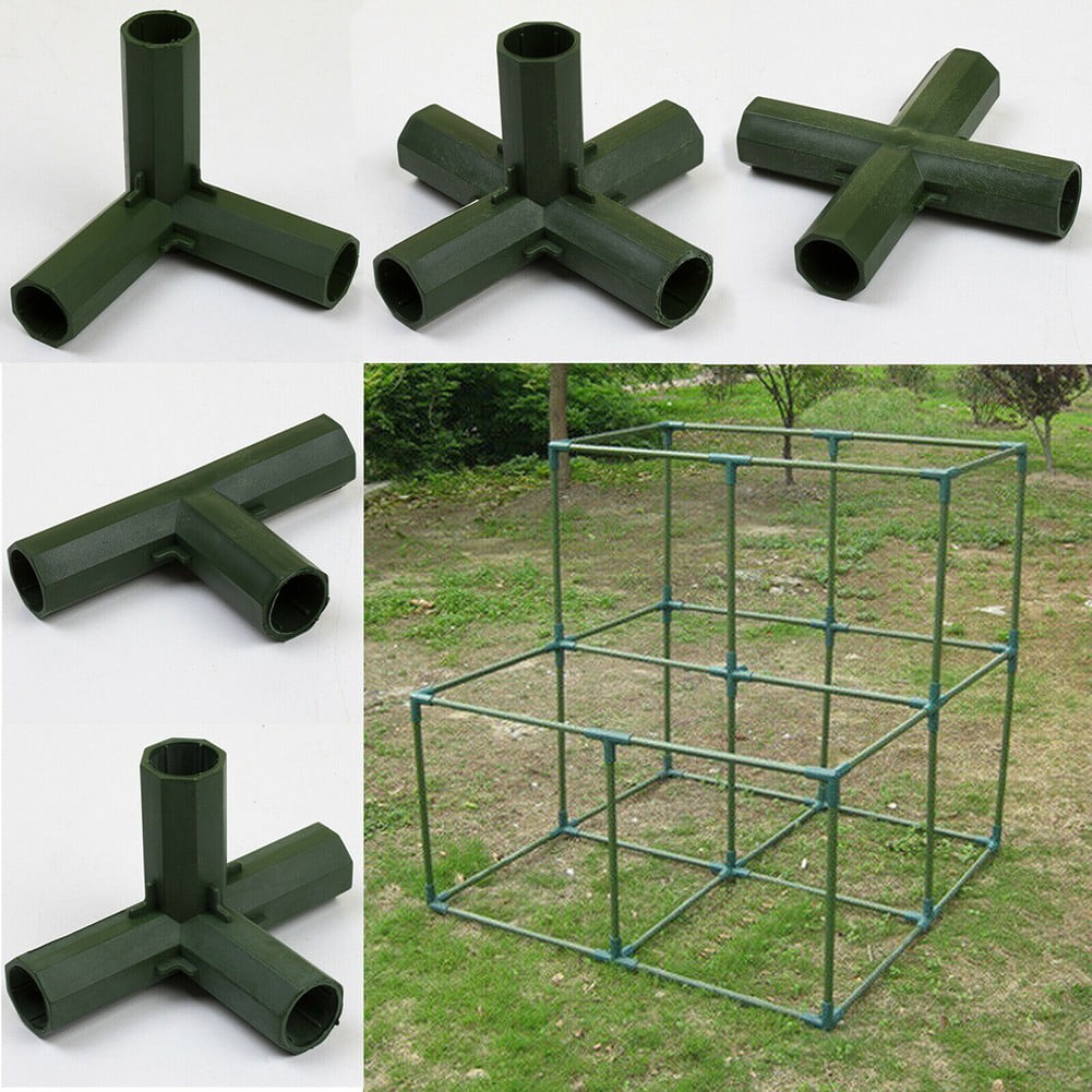 4PCS Structure Connectors Pole Joiners Joints Greenhouse Frame Structures Parts 