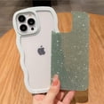 thumbnail image 2 of for iPhone 14 Pro Max Case Bling Glitter Curly Wave Frame Shape Soft TPU Shockproof Cute Phone Case for iPhone 14 Pro Max 6.7 Inch Women Girl Light Green, 2 of 13