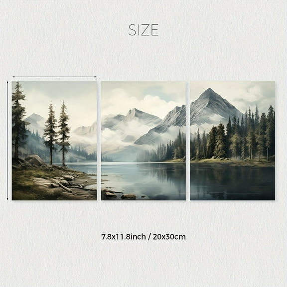 3 Pieces Nature Art Poster Prints, Modern Wall Art, Living Room, Bedroom, Hallway, Dining Room, Wall Art, Wall Decor, Home Decor, Unframed