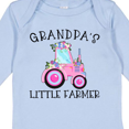 thumbnail image 4 of Inktastic Grandpa's Little Farmer- Pink Tractor and Flowers Boys or Girls Long Sleeve Baby Bodysuit, 4 of 5