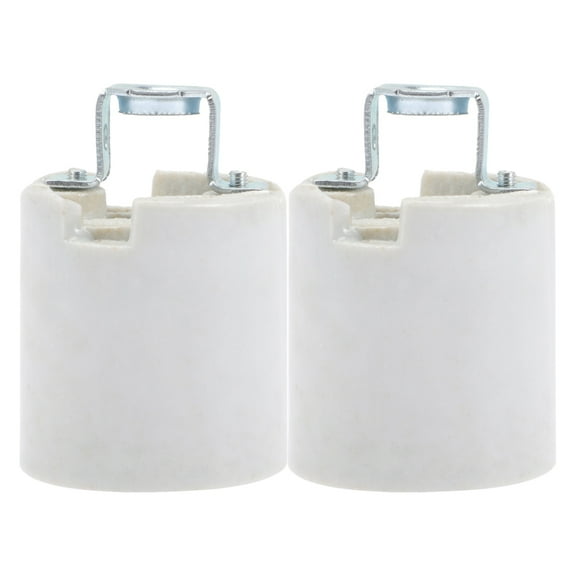 Masteelf 2PCS  Light Bulb Holder Lamp Sockets Screw Base Socket Bulb Lamp Holder E26 Screw Socket Ceramic Lamp Base for Ceiling Light Fixtures