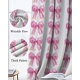 thumbnail image 3 of Pink Bow Ribbon Kitchen Curtains Bowknot Bow Tie Aesthetics Minimalist Cafe Short Curtains for Bathroom Blackout Window Curtain Grommet Small Window Treatment Drapes for Bedroom Living Room 42"x45"x2, 3 of 9