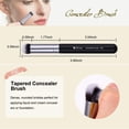 thumbnail image 5 of DUcare Makeup Kabuki Brushes 3Pcs Foundation Brush Contour Brush Concealer Brush Blusher Brush Bronzer Travel Buffing Stippling Contour Liquid Blending Makeup Brush Set Black, 5 of 10