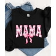 thumbnail image 3 of Cute Mama Sweatshirt for Women Trendy Pink Bow Sweater for Mom Black Sweatshirt Adult Large, 3 of 4