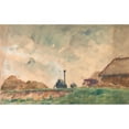 thumbnail image 2 of Ivan Ivanec 18x13 Black Ornate Wood Framed Double Matted Museum Art Print Titled - Field Work in the Countryside, 2 of 5
