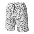 thumbnail image 3 of Wukai Nautical Themed Simple Anchors Print Beach Trunks with Compression Liner Swimsuit Quick Dry Beach Sports Shorts with Pocket-Medium, 3 of 8