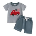 thumbnail image 1 of Niña Bebé Ropa de Verano Patriótica Usa Appliqué Niño Pequeño 2 Piezas Outfit Manga Corta Cuello Redondo Blusas Pantalones Cortos Conjunto, 1 of 7