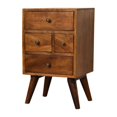 thumbnail image 3 of Artisan Furniture Solid Wood 4 Drawer Multi Chestnut Bedside for Bedroom, 3 of 5