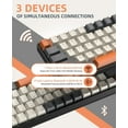 thumbnail image 2 of ZIYOULANG Type C Wireless Mechanical Keyboard with Dual Mode 2-in-1 Receiver, Light Yellow-Red, 2 of 10