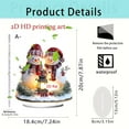 thumbnail image 3 of FastXmas Christmas Acrylic Snowmen Figurines Tabletop Decoration,2D Snowman Candle with Reindeer Pattern Christmas Desktop Ornament for Xmas Holiday Winter Festive Home Party Ornament(7.2 x 7.8 In), 3 of 3