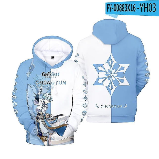 Game Genshin Impact Series Sudadera con capucha para hombre y mujer, talla europea, holgada, talla grande