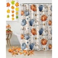 thumbnail image 3 of Pumpkin Vintage Fall Pumpkin Thanksgiving Shower Curtain Set ，Waterproof Fabric Shower Curtains Shower Curtains for Bathroom,Bathroom Decor 72"x78", 3 of 7
