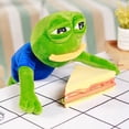 thumbnail image 4 of 45CM Pepe Frog Plush Toy Sad Male Ugly Baby Big Mouth Crying Face Peripheral Dolls Send Friends Funny Christmas Birthday Gifts, 4 of 5