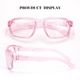 thumbnail image 6 of ProtectX Stylish Anti-Fog & Scratch-Resistant Safety Glasses, UV Protection goggles, Anti-Impact Lightweight Glasses for Men＆Women Pink Clear, 6 of 7