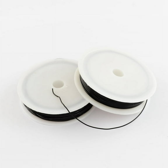 Elastic Crystal Thread Jewelry Beading Cords For Stretch Bracelet Making Black 0.5mm about 20m/roll