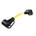thumbnail image 6 of HIITIO 30 Amp to 50 Amp RV Generator Adapter Cord, 1FT NEMA TT-30P to NEMA 14-50R Adapter, 3 Prong 30A 125V Power Adapter, Heavy Duty for RV, Grip Handle 3750W STW 3/C 10AWG, Yellow, ETL Listed, 6 of 7