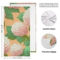 thumbnail image 2 of Pink Hydrangeas on Orange Hand Towel Absorbent Bath Towels for Bathroom Sports Gym(28.3" X 14.4") Set of 2, 2 of 8