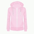 thumbnail image 2 of Towmus Women's Lightweight Cotton Blend Full Zip Up Hoodie Fall Fashion 2025 Trendy Long Sleeve Jackets Winter Clothing Outfits, 2 of 4