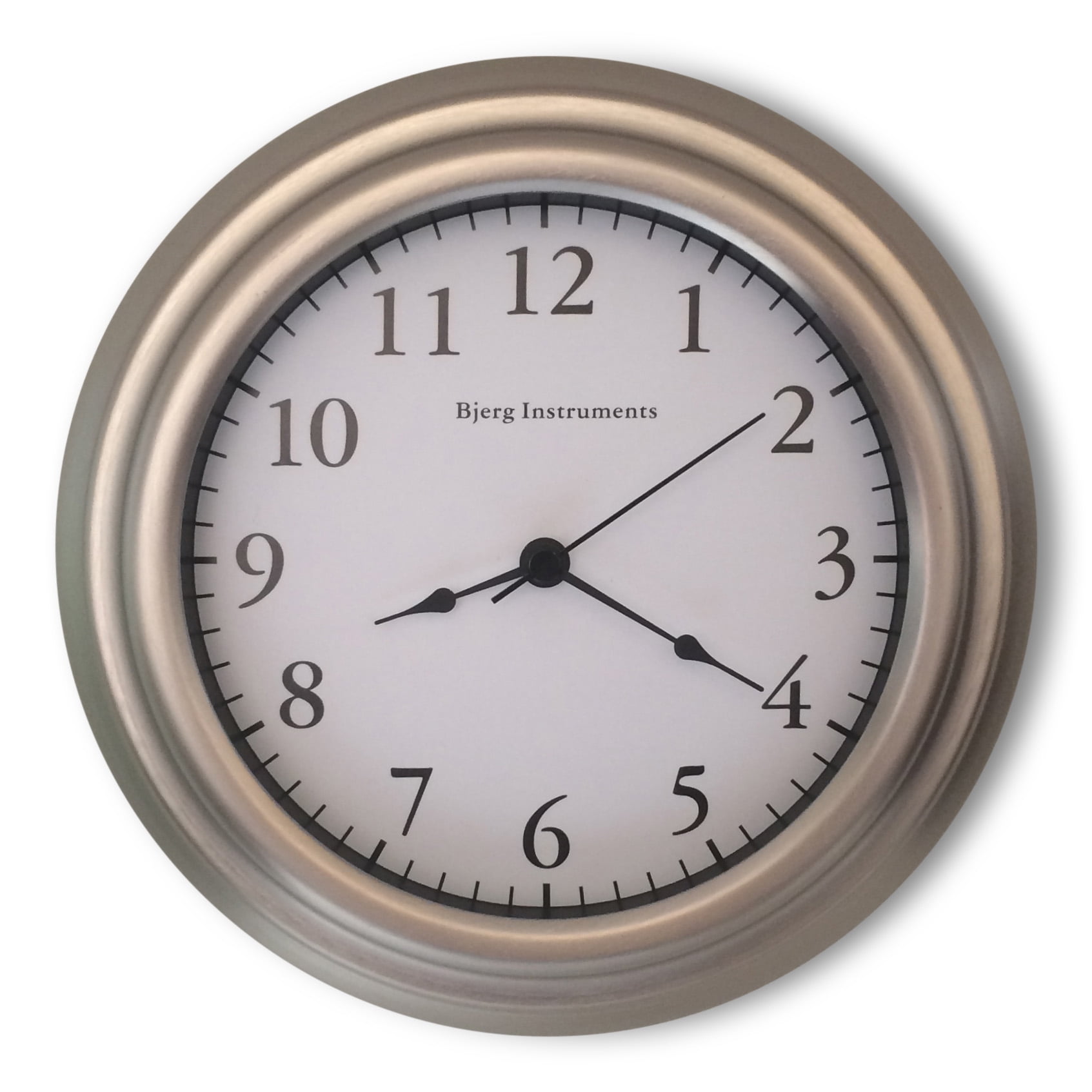 Bjerg Instruments 8" Satin Nickel Finish Wall Clock