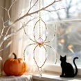 thumbnail image 5 of SMKE Halloween Spider Wind Chime,Acrylic Suncatcher Hanging Ornament,Gothic Prism Window Decor,Reflective Bead Chandelier Pendant,Spooky Home Decor,Handcrafted Spider Decor,Courtyard Hanging Pendant, 5 of 7