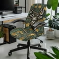 thumbnail image 2 of HELLHERO Deer Maple Leaf Print Office Chair Cover Removable Anti-dust Rotating Office Seat Slipcover Washable High Back Computer Seat Protector for Pets, 2 of 7