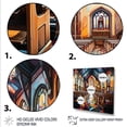 thumbnail image 3 of Designart "Multicolor Faith in the Church" Spiritual Framed Wall Art Decor - Cabin Yellow Church Living Room Framed Canvas Art, 3 of 6