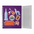 thumbnail image 2 of Libreta de tapa dura laminado liso con espiral metálico en la lateral con solapa protectora, Friends color morado con blanco, 2 of 4