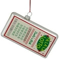 thumbnail image 5 of Northlight Glass "Fa La La Lotto Santa's Pick" Hanging Christmas Ornament - 4.25" - Silver, 5 of 5