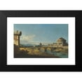 thumbnail image 2 of Bernardo Bellotto 14x11 Black Modern Framed Museum Art Print Titled - Capriccio with Roman Monuments, Including the Castel Sant’Angelo and Saint Peter's, 2 of 5