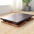 thumbnail image 3 of Brown Wooden Folding Coffee Table Low Tea Table Picnic Laptop Desk Vintage Asian Style, 3 of 15