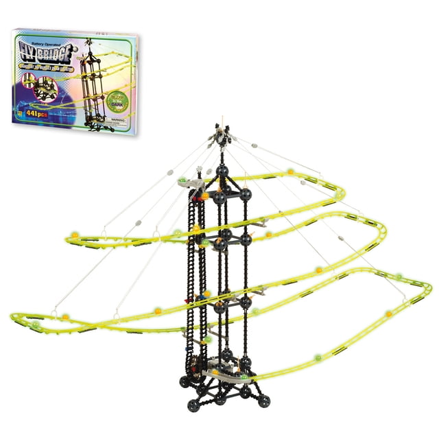 Pista voladora Fluorescente 441 Pzas Toto toys TF-581 Incluye elevador