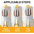 thumbnail image 3 of 3pcs Heavy-Duty Automatic Bottle Openers with Magnetic Cap No-Slip Grip  Stainless Steel Construction for Home, Bar, Camping, Parties, 3 of 6