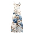 thumbnail image 4 of Puntoco Vestidos Mujer Moda Elegante Verano Casual Sólido V-Cuello Camis Vestido Largo Sin Mangas, 4 of 5