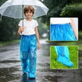 thumbnail image 4 of LIIPEE Boys Rain Pants Casual Solid Color Elastic Waist Disposable Waterproof Trousers 3 Pack Kids Outdoor Comfortable Lightweight Protective Rainwear,4-13 Years, 4 of 8