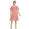 thumbnail image 4 of Terra & Sky Women's Plus Size Flutter Sleeve Fit & Flare Dress, 4 of 6