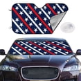 thumbnail image 2 of Uemuo Patriotic Star Pattern Accordion Car Windshield Sun Shade, Foldable Reflective Sun Visor for Car, Reflector Windshield Sunshade-, 2 of 7