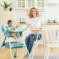 thumbnail image 5 of YYW 4-In-1 Baby High Chair,Foldable Highchair with Double Dining Plate for Toddler Infant,Sky Blue, 5 of 10