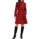 thumbnail image 2 of Abrigo Peacoat Chic para Mujeres Invierno con Cuello Alto, Botones, Abrigos Medios Largos con Cinturón XL Rojo, 2 of 6