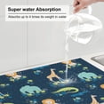 thumbnail image 5 of Yiaed Tropical Animals Print Highly Absorbent Microfiber Kitchen Counter Mat, Dish Drying Pad for Dishes, Utensils, Pots and Pans, Large 18" x 24", 5 of 7