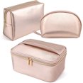 thumbnail image 1 of Cosmetiqueras para Maquillaje 3Pcs Portátil Bolsa de Maquillaje Impermeable Multifuncional con Cremallera de Oro Organizador Estuche Maquillaje, 1 of 4
