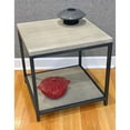 thumbnail image 3 of Eccostyle 2-Tier Solid Bamboo Steel Frame End Table - Brushed Gray, 3 of 7