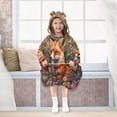 thumbnail image 7 of BZSMCE Wearable Blanket Hoodie Fashion Fox in Garden Home Wear, 7 of 7