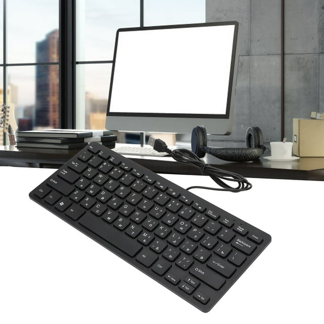 LAFGUR Computer Keyboard,Keyboard 78 Key Mute Ultra Thin Wired Mini USB Interface Desktop Computer Small Language Keyboard,Keyboard